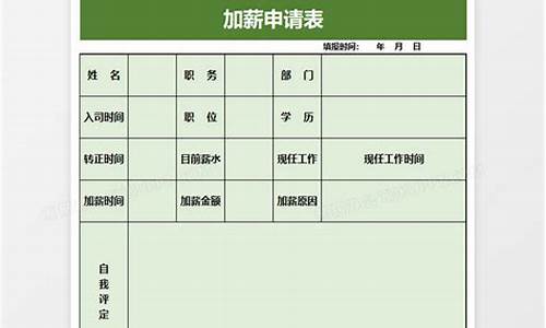 加薪申请表模板_员工加薪申请表模板